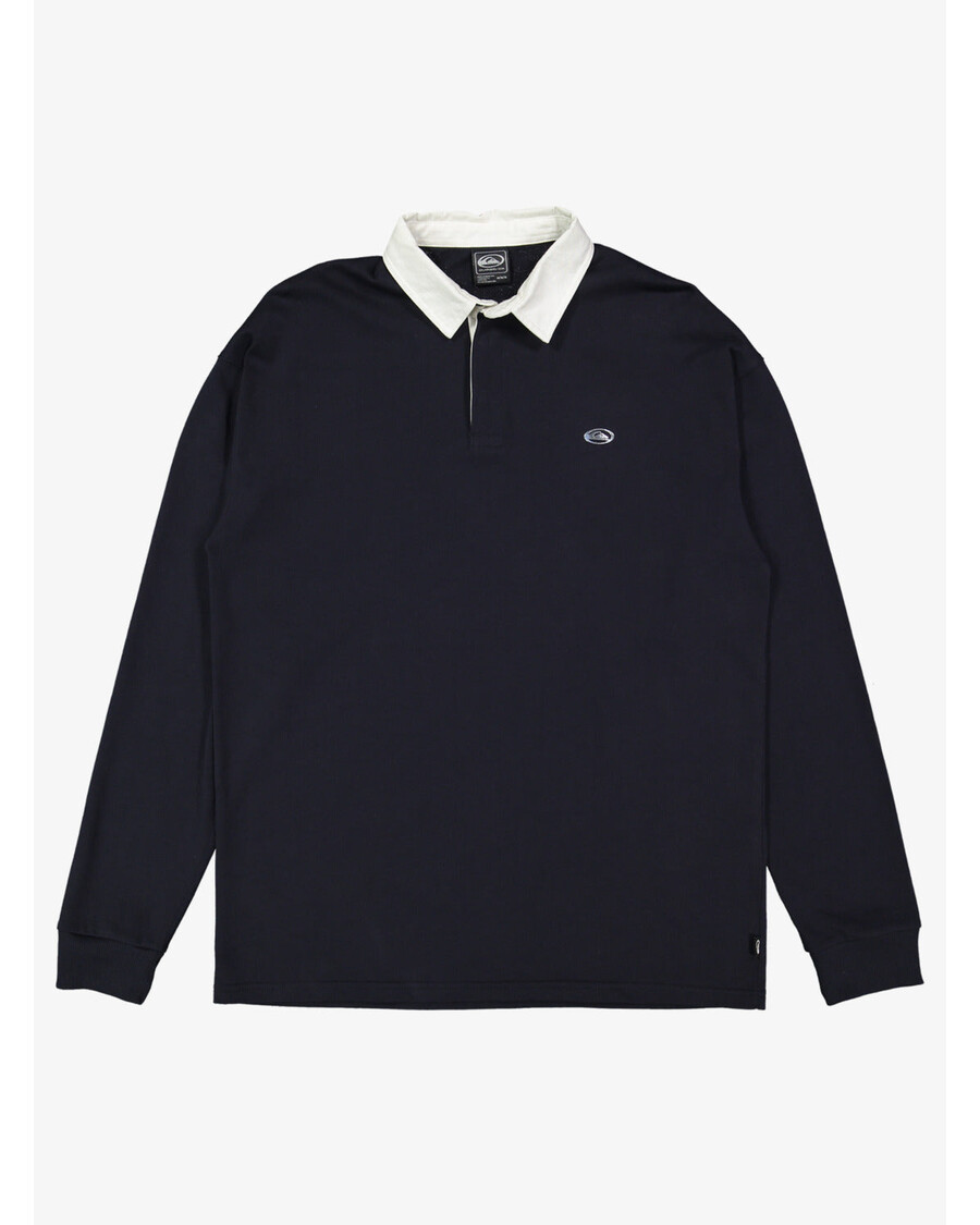 חולצת פולו Quiksilver Saturn עם שרוולים ארוכים - כהה כהה