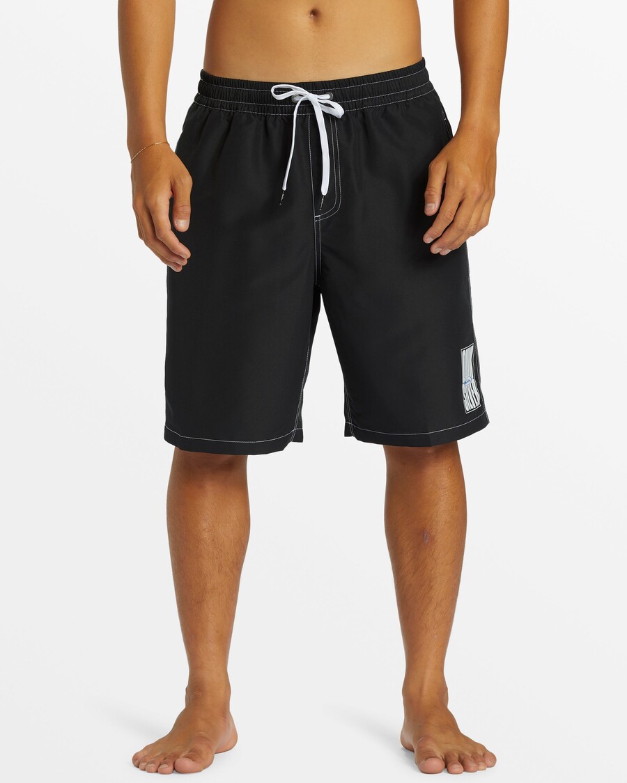 Quiksilver Saturn Elastické 20'' Nohavičky Do Pása - čierne