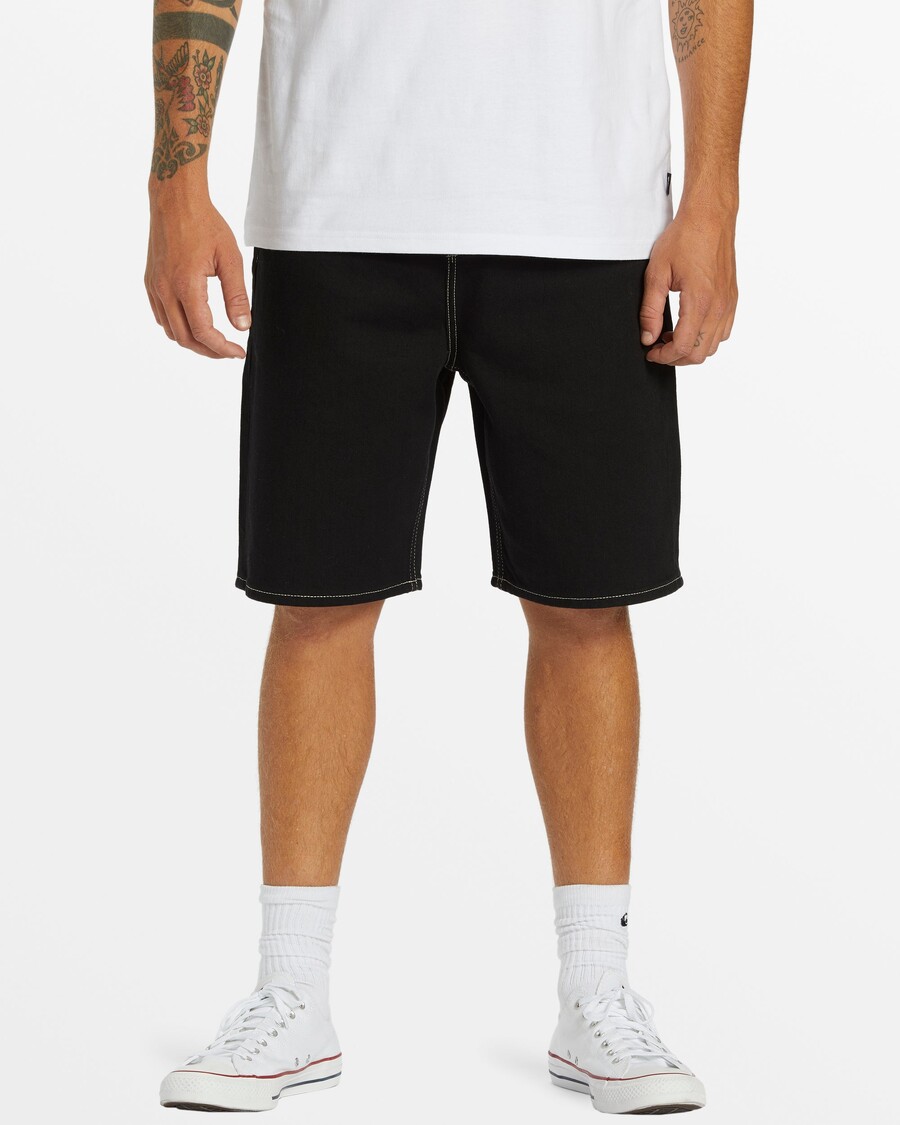 מכנסי ג'ינס קצרים Quiksilver Saturn רחבים -