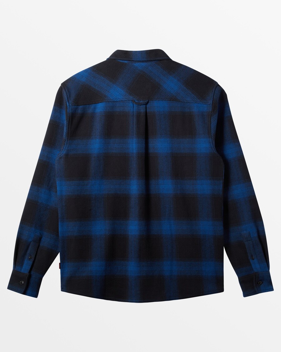 Quiksilver Saturn Shadow Ruudullinen Pitkähihainen Flanellipaita - Monacon Sininen Saturn Shadow Ruudullinen