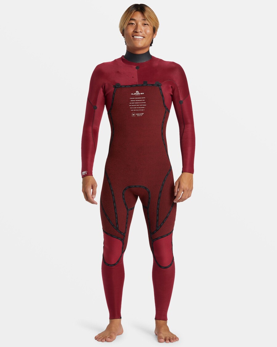 Quiksilver 3/2mm Ortuťový Zips Na Hrudi Gbs Neoprénový Oblek - čierny