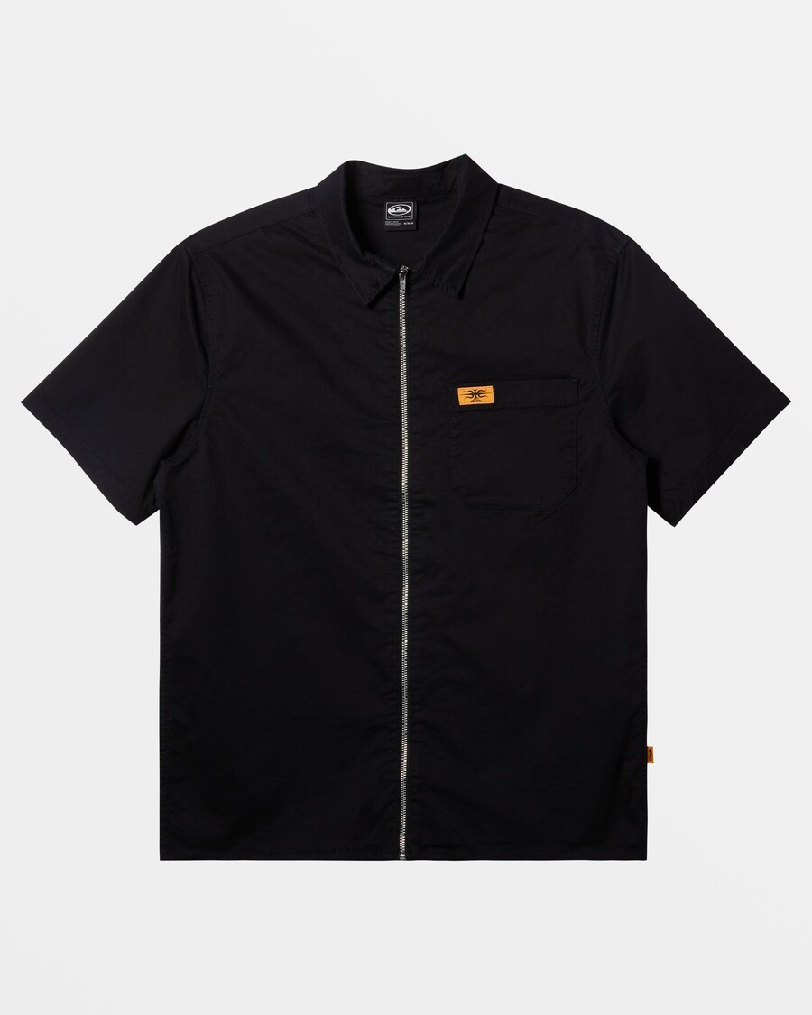 Strieborná Ortuťová Košeľa S Krátkym Rukávom - čierna