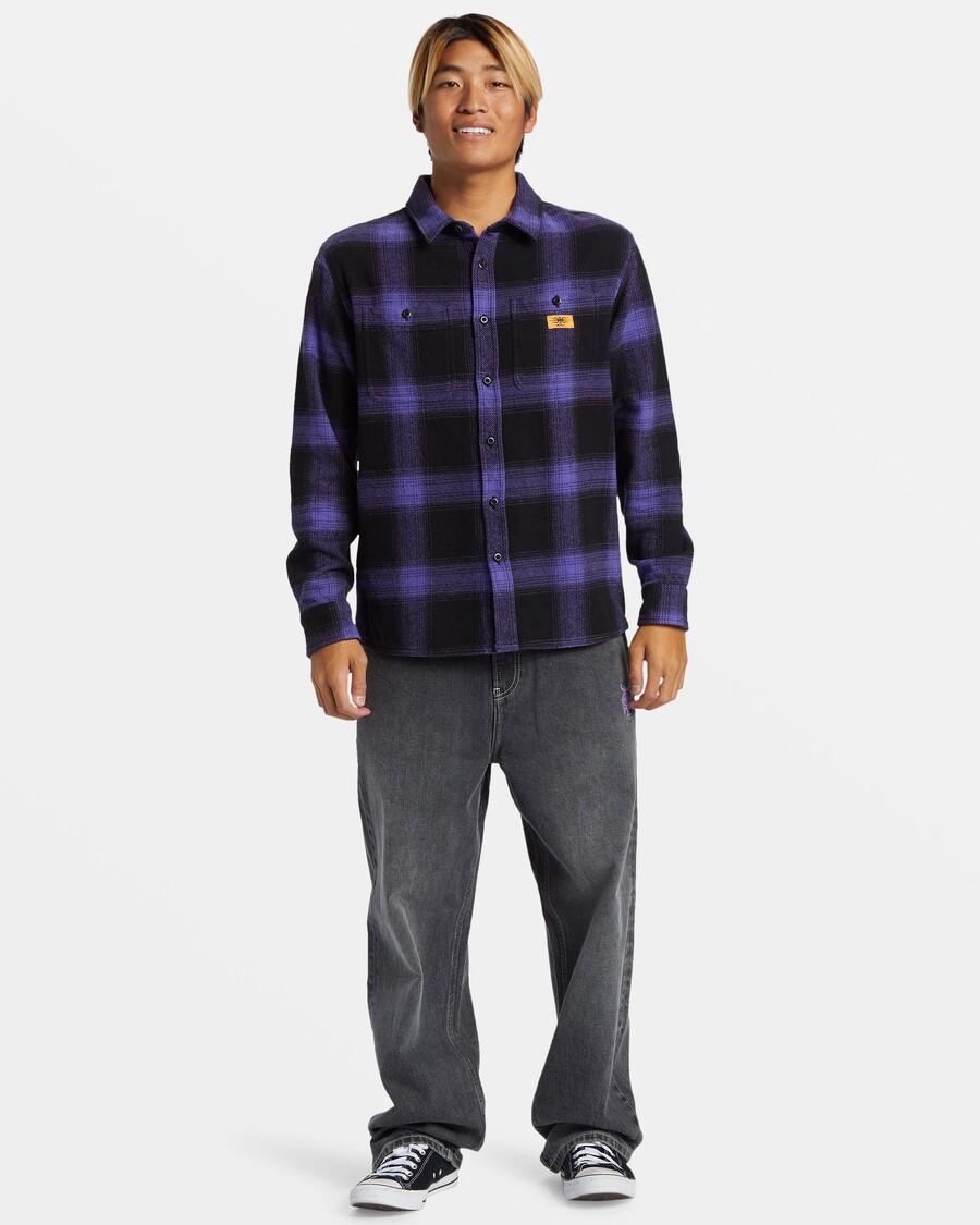 Quicksilver Mercury Pitkähihainen Flanellipaita - Korsikan Bluemercury Flanelli