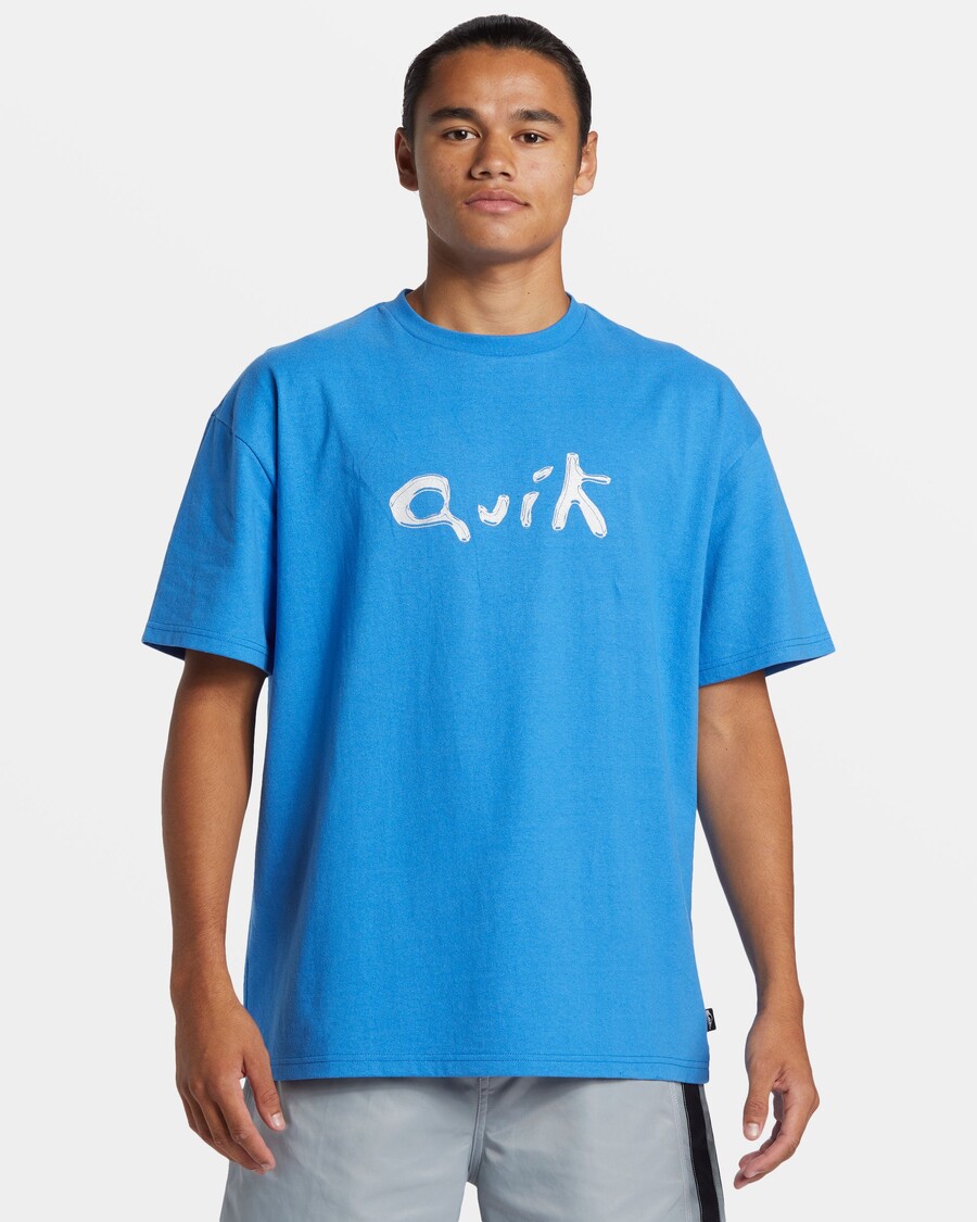 Quicksilver Liquid T-shirt - νεφελώματα μπλε