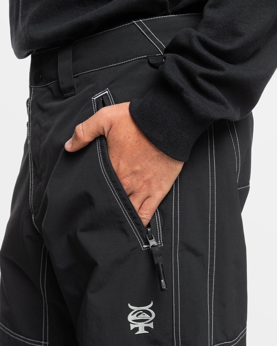 מכנסי שלג Quicksilver Mercury Live Wire - שחור אמיתי