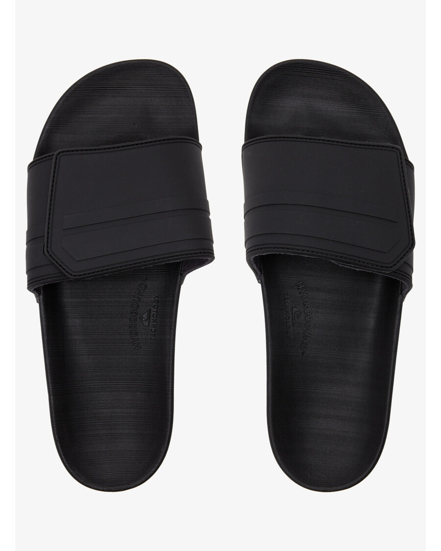 Slides Ajustáveis quiksilver Rivi - Preto/cinza/preto