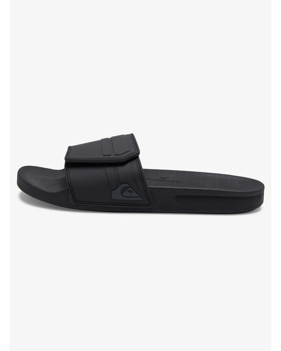 Slides Ajustáveis quiksilver Rivi - Preto/cinza/preto