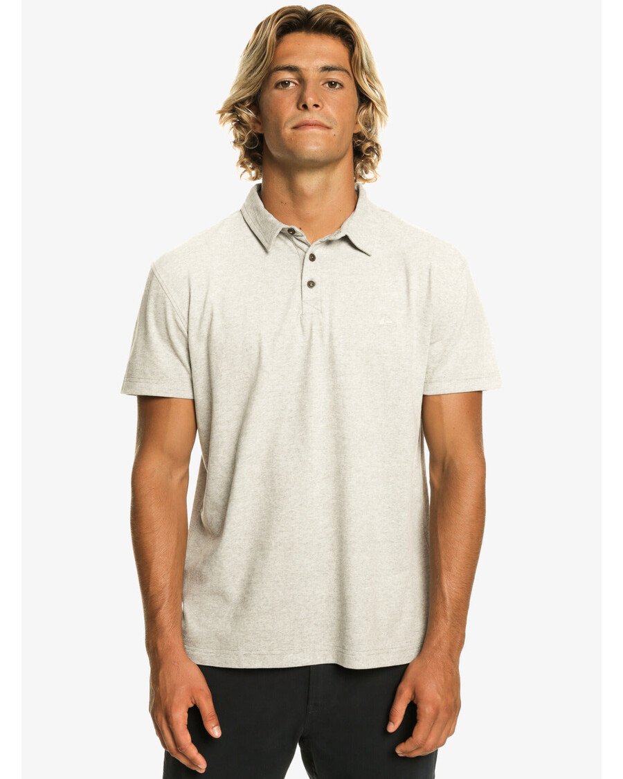 Quik Silver Sunset Cruise Short Sleeve Polo Shirt - Light Grey Heather