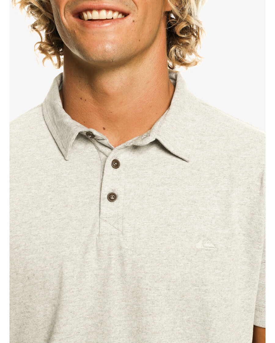 Quik Silver Sunset Cruise Short Sleeve Polo Shirt - Light Grey Heather