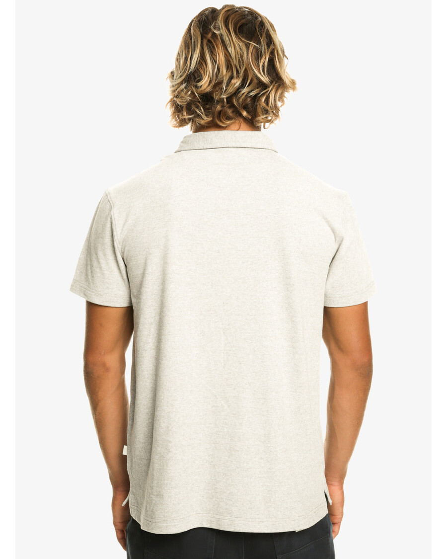 Quik Silver Sunset Cruise Short Sleeve Polo Shirt - Light Grey Heather