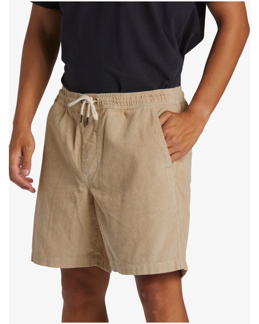 Quiksilver Taxer Manšestrové šortky - Plaza Taupe