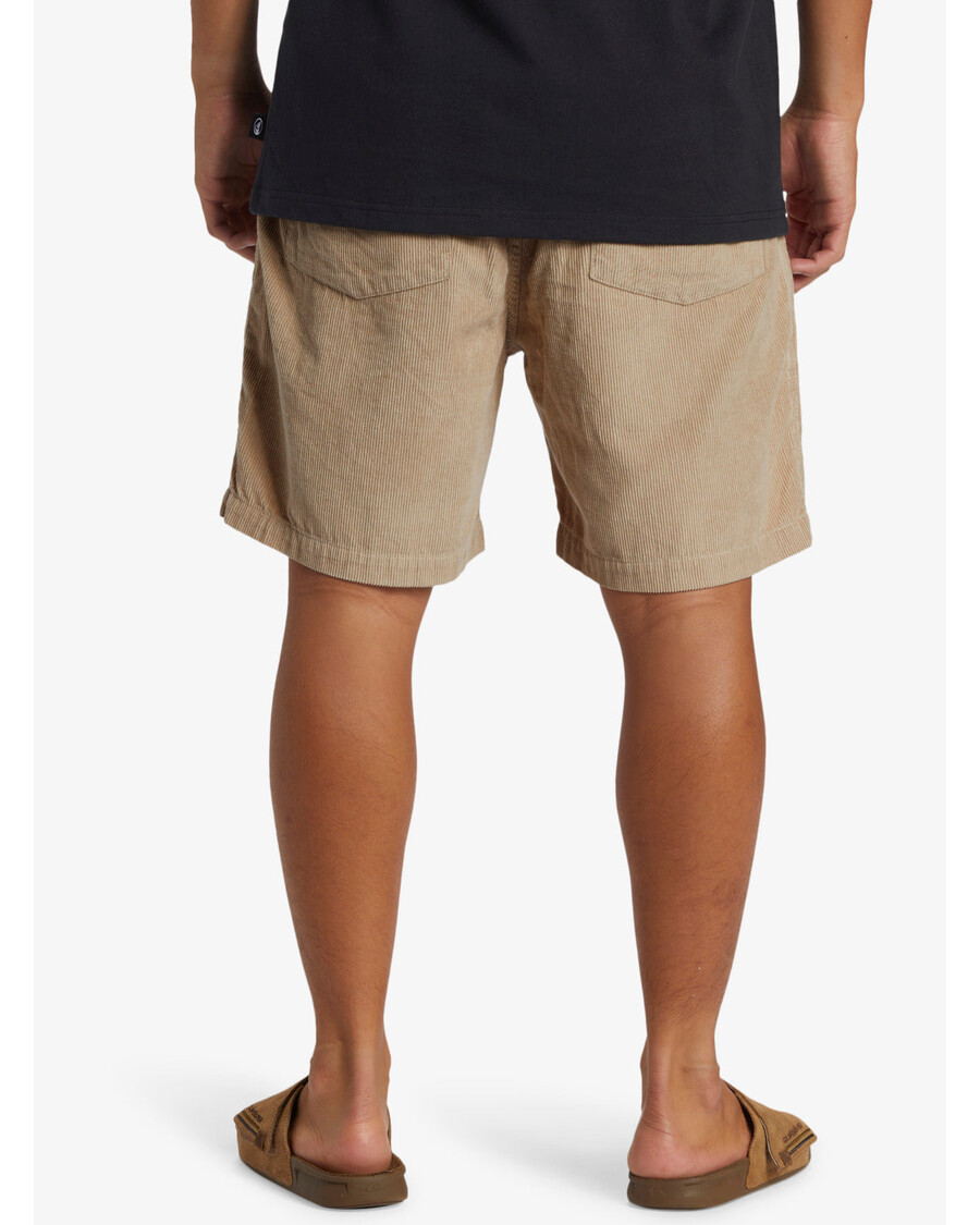 Quiksilver Taxer Manšestrové šortky - Plaza Taupe