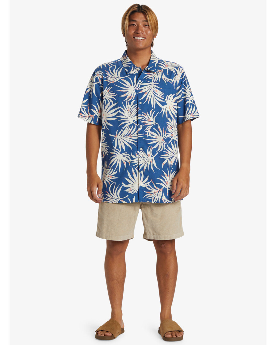 Quik Silver Beach Club Casual Short Sleeve Shirt - Monaco Blue Aop Better Ss
