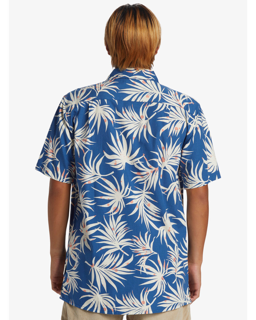 Quik Silver Beach Club Casual Short Sleeve Shirt - Monaco Blue Aop Better Ss