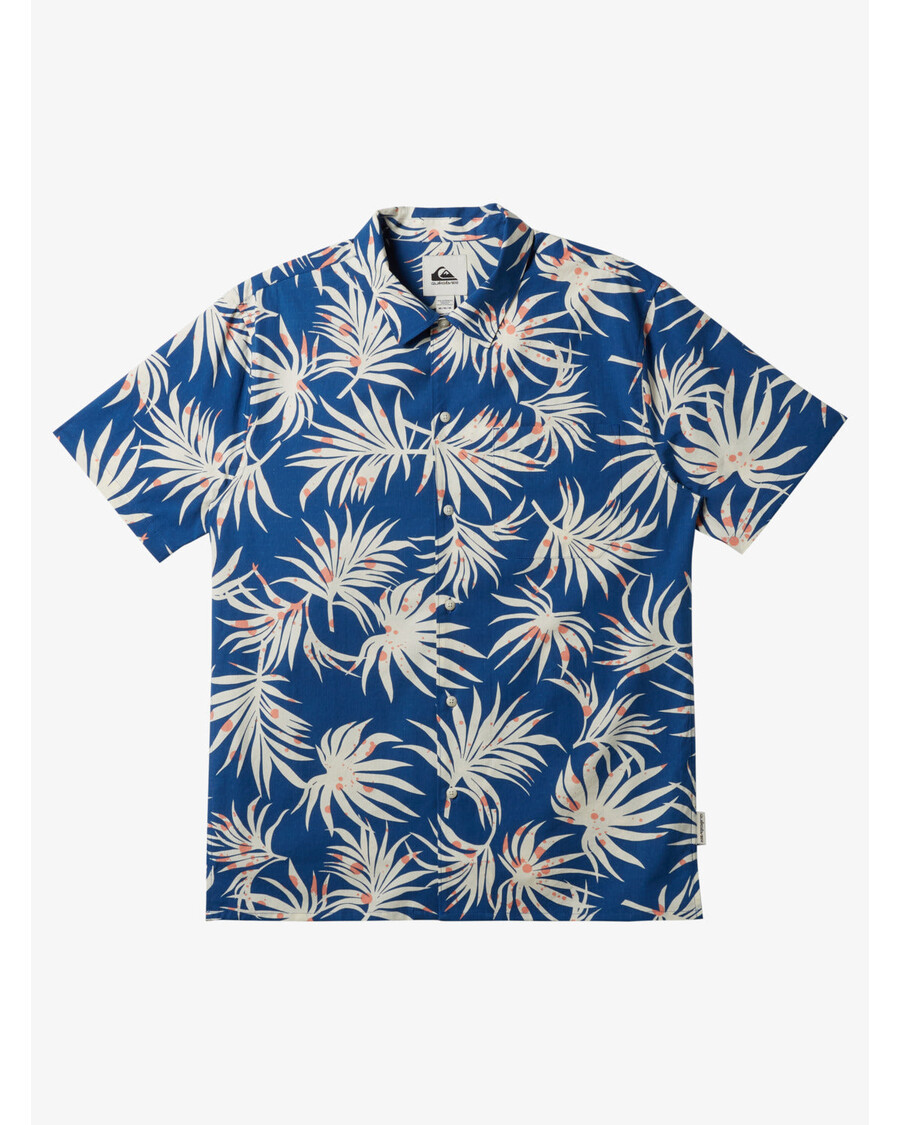 Quik Silver Beach Club Casual Short Sleeve Shirt - Monaco Blue Aop Better Ss