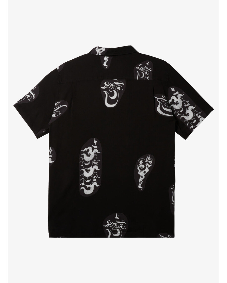 Quik Silver Pool Party Casual Short Sleeve Shirt - Black Aop Best Mix Ss