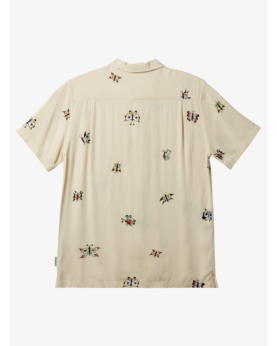 Quik Stříbrná Pool Party Ležérní Košile S Krátkým Rukávem - ústřicová Bílá Aop Best Mix Ss