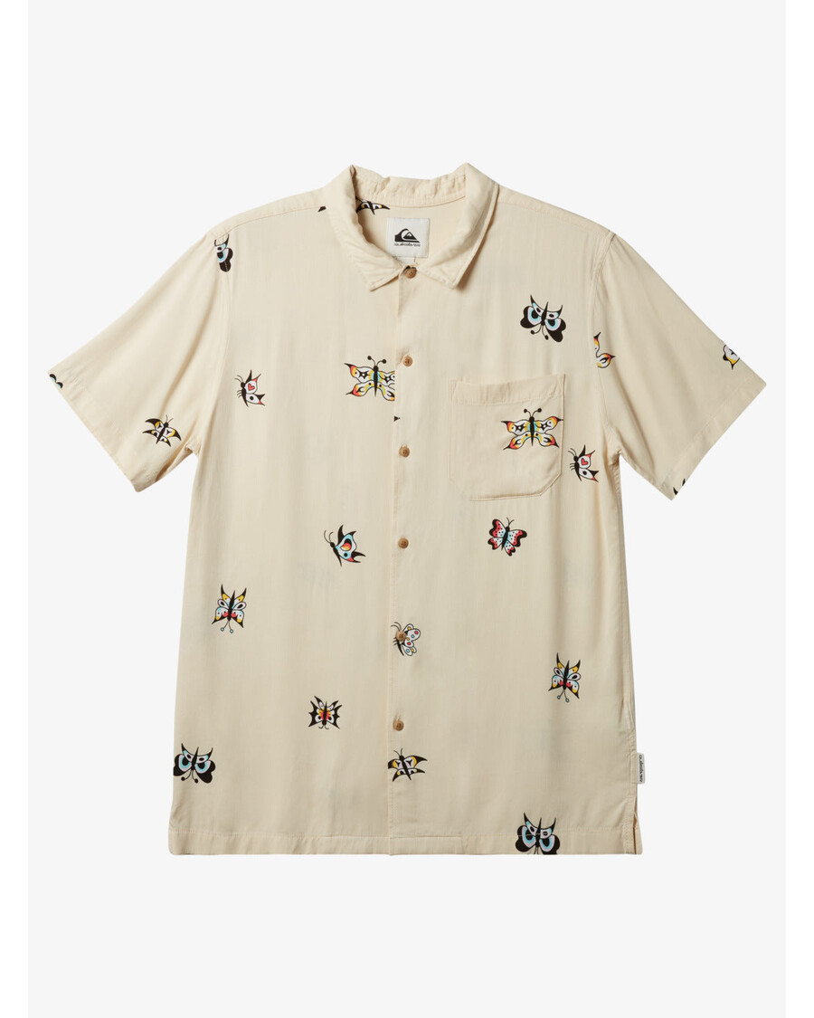 Quik Silver Pool Party Casual Short Sleeve Shirt - Oyster White Aop Best Mix Ss