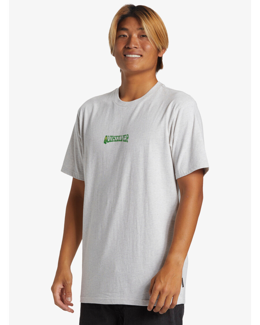 Quik Silver Island Sunrise T-Shirt - Snow Heather