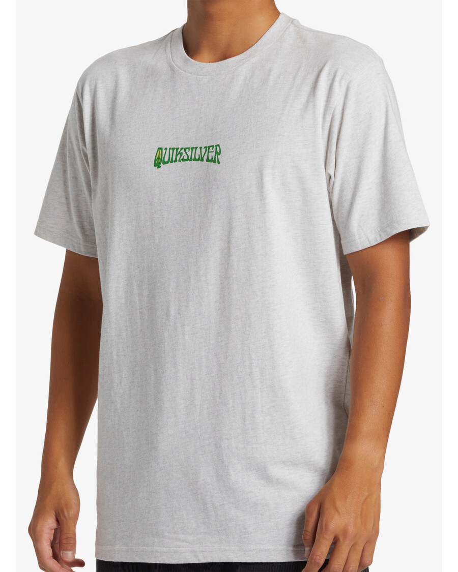 Quik Silver Island Sunrise T-Shirt - Snow Heather