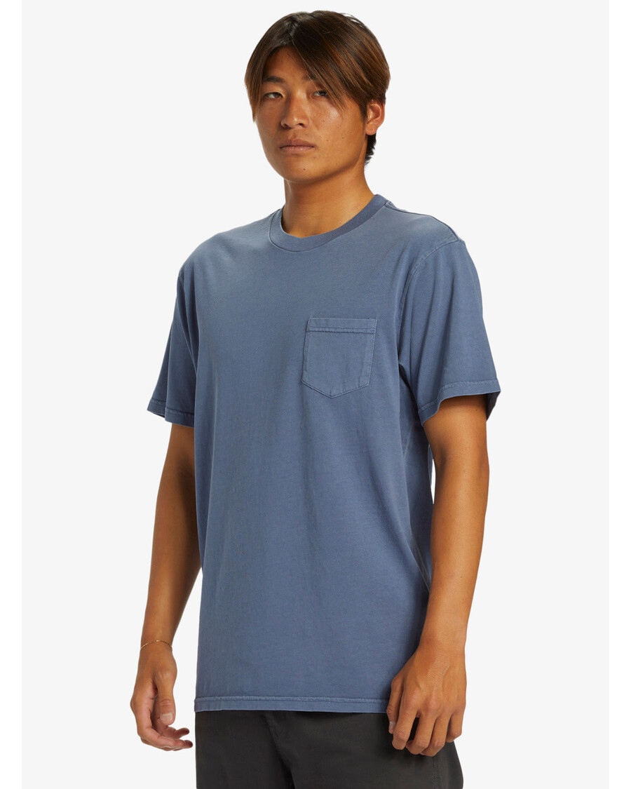 Quik Silver Salt Water Pocket Tee T-Shirt - Crown Blue