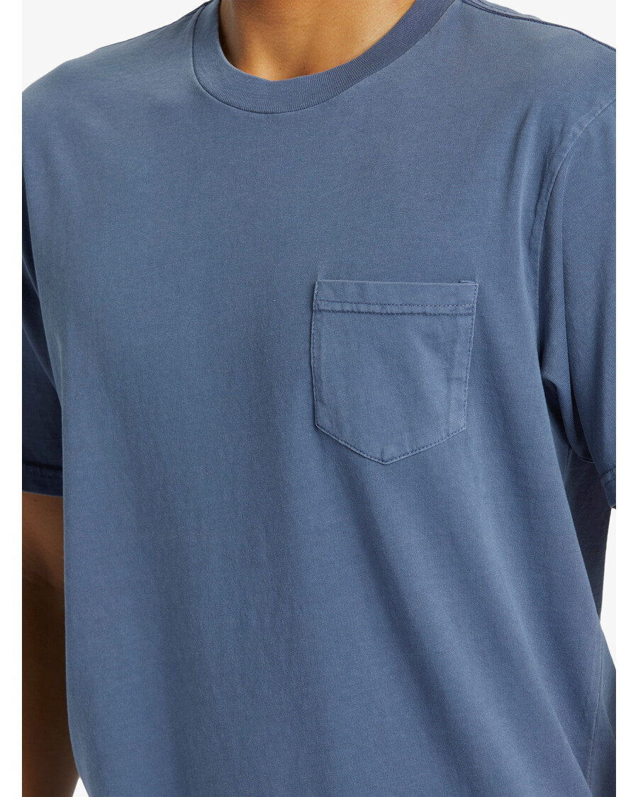 Quik Silver Salt Water Pocket Tee T-Shirt - Crown Blue
