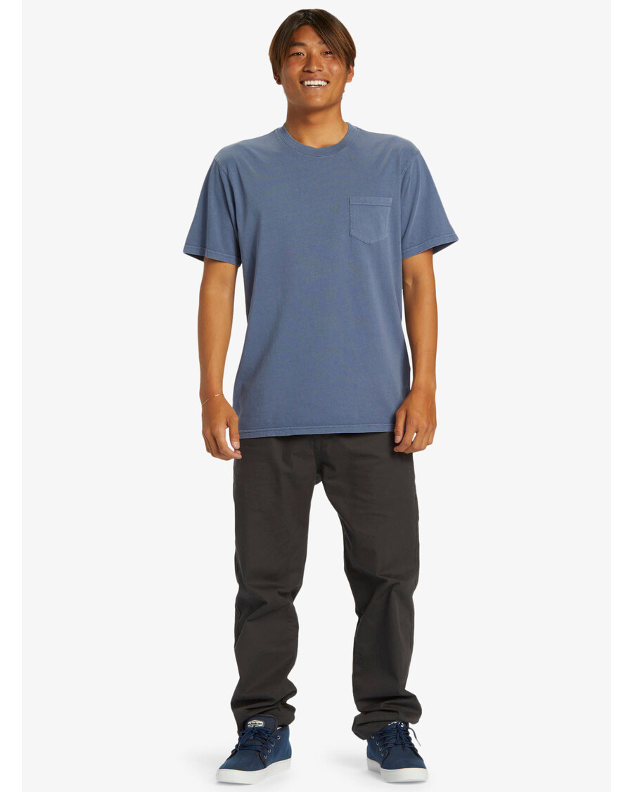 Quik Silver Salt Water Pocket Tee T-Shirt - Crown Blue