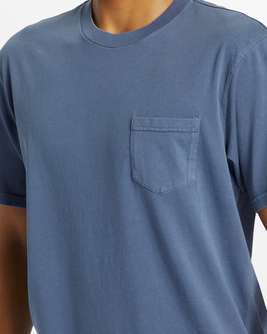 Quik Silver Salt Water Pocket Tee T-Shirt - Crown Blue