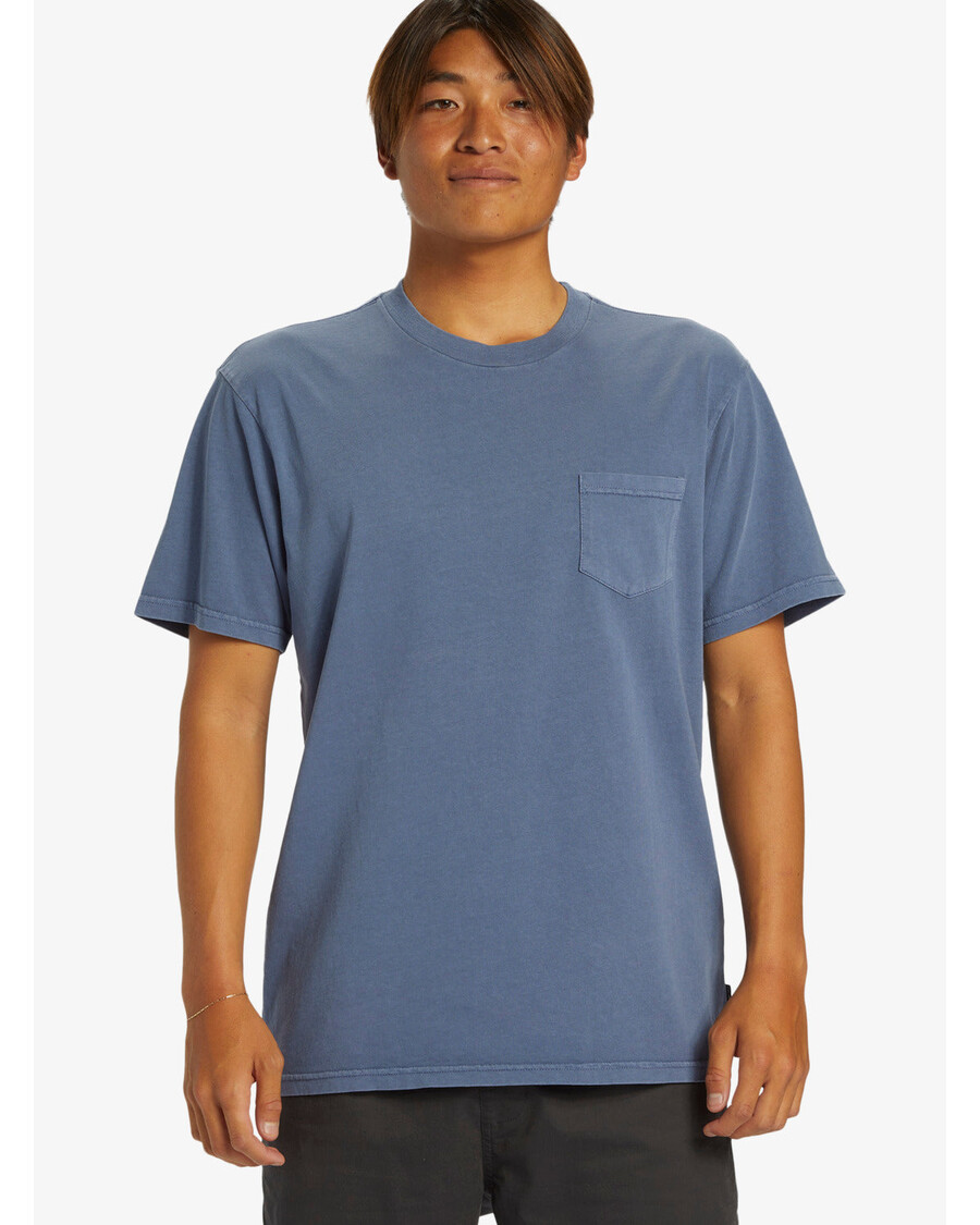 Quik Silver Salt Water Pocket Tee T-Shirt - Crown Blue