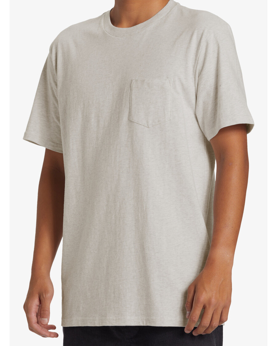 Quiksilver Tričko Se Slanou Vodou Pocket Tee - Snow Heather