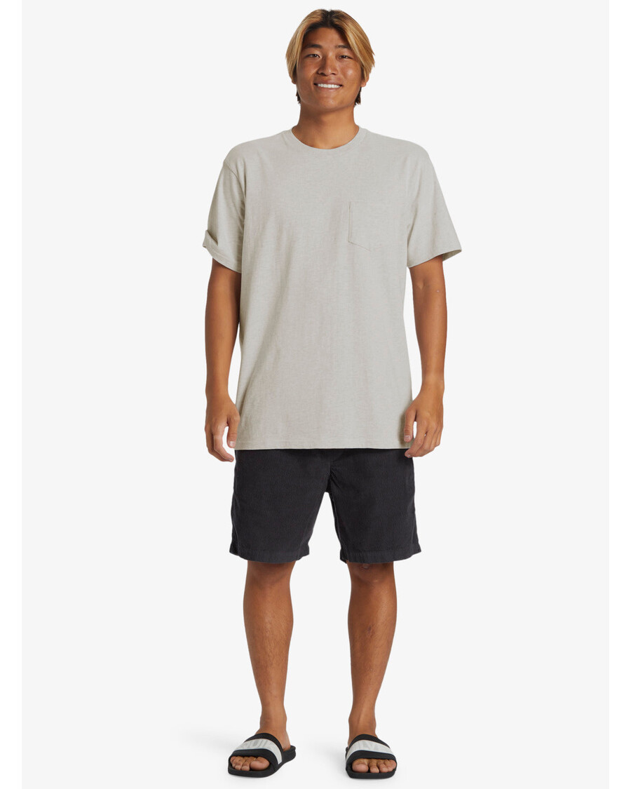 Quiksilver Tričko Se Slanou Vodou Pocket Tee - Snow Heather
