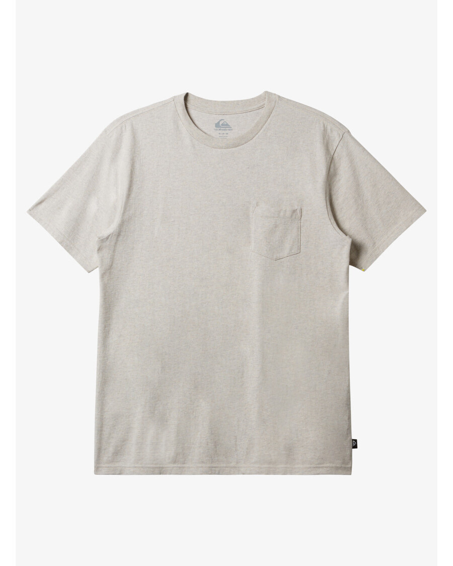 Quiksilver Tričko Se Slanou Vodou Pocket Tee - Snow Heather