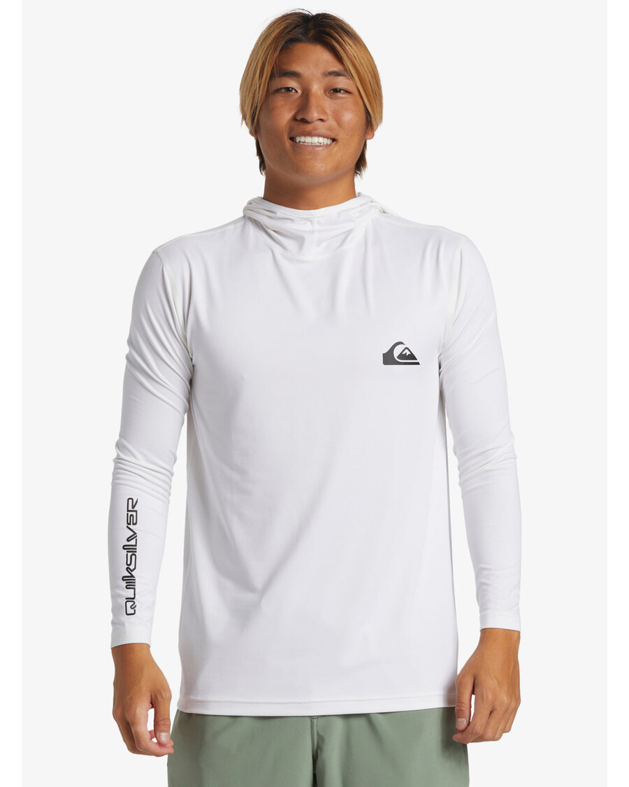 Quik Silver Everyday Hooded Surf Tee - White