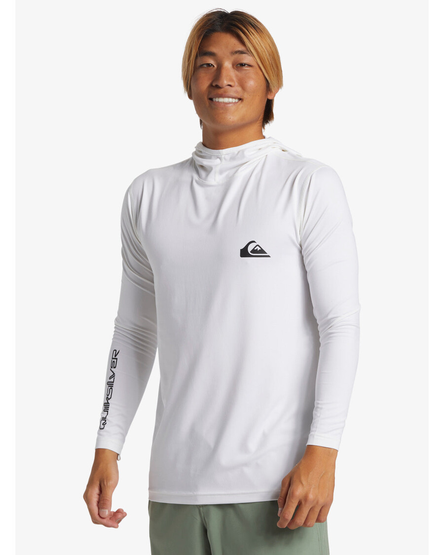 Quik Silver Everyday Hooded Surf Tee - White
