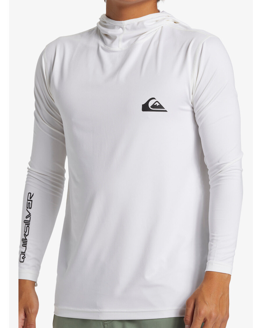 Quik Silver Everyday Hooded Surf Tee - White