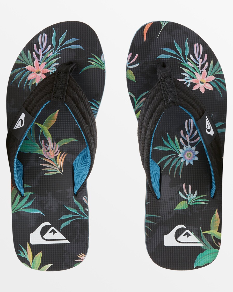 Quik Silver Molokai Layback Sandals - Black/Blue/Green
