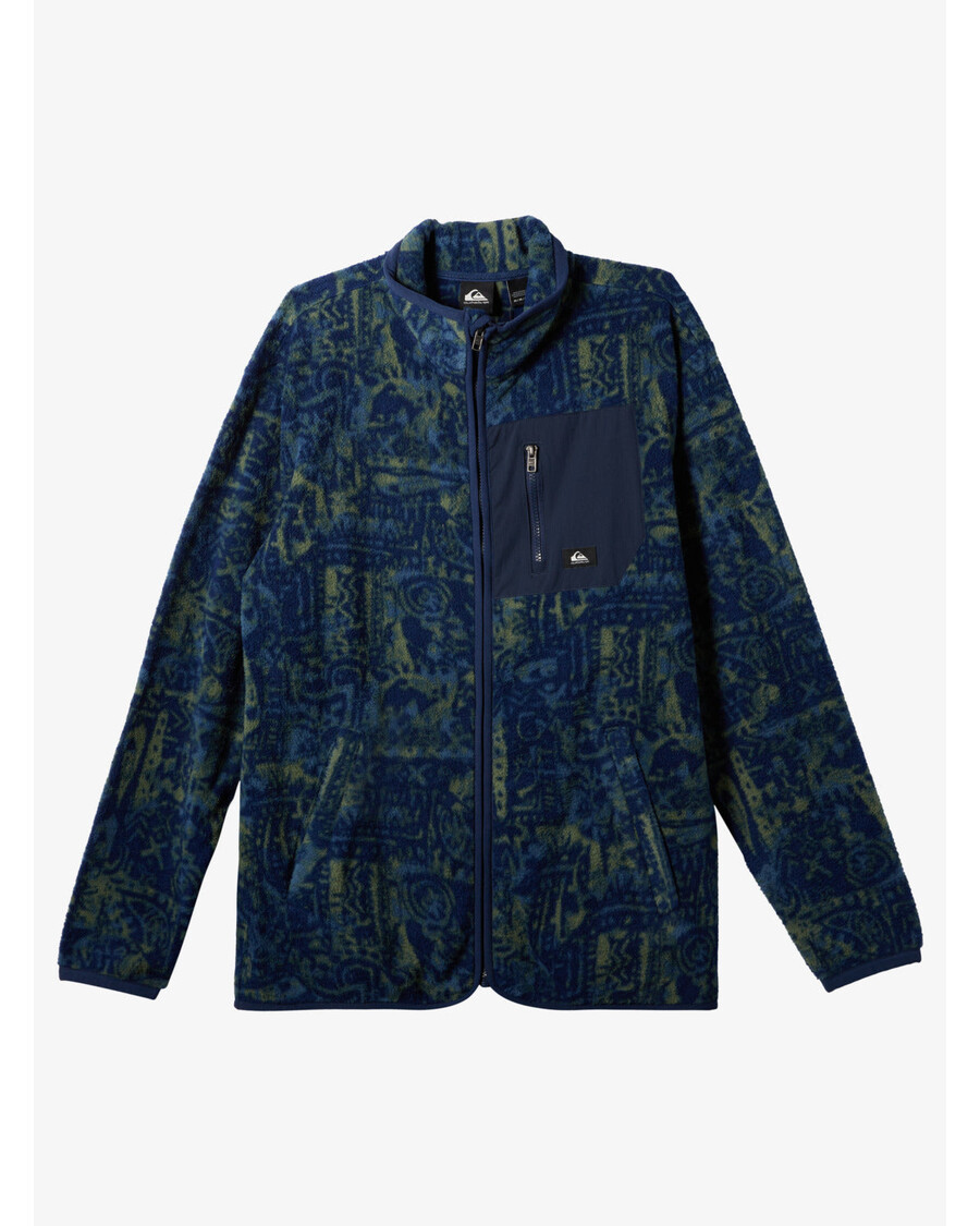 Quik Silver Clean Coasts Zip-Up Fleece - Naval Academy Nu Vintage