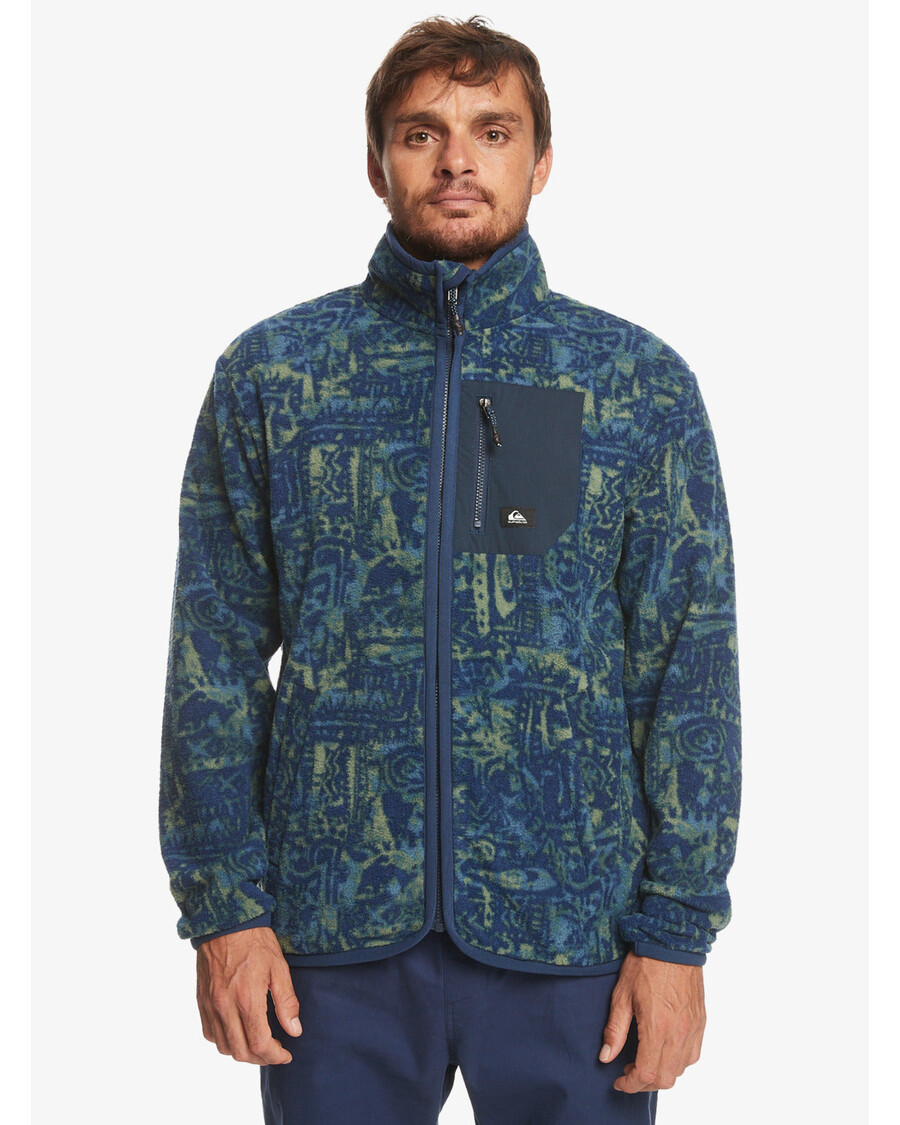Quik Silver Clean Coasts Zip-Up Fleece - Naval Academy Nu Vintage
