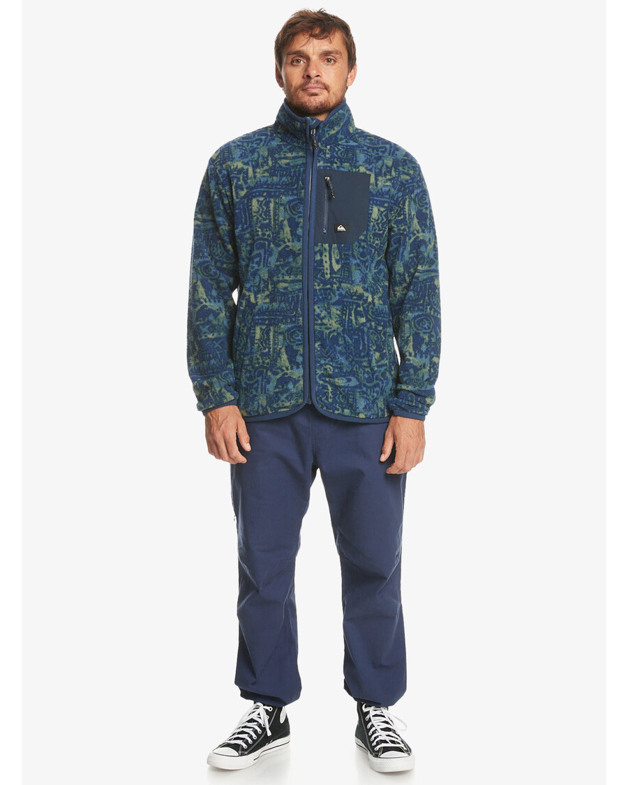 Quik Silver Clean Coasts Zip-Up Fleece - Naval Academy Nu Vintage