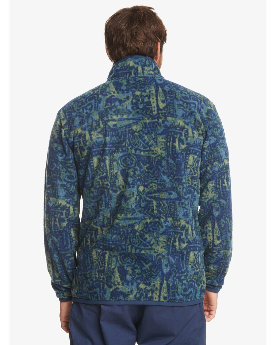 Quik Silver Clean Coasts Zip-Up Fleece - Naval Academy Nu Vintage