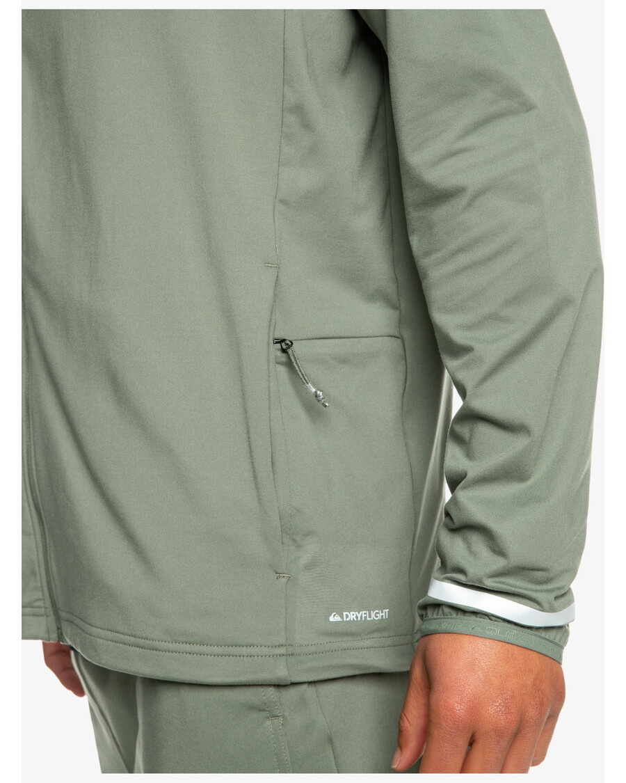 Quik Silver Knit Training Technical Zip Hoodie - Laurel Wreath