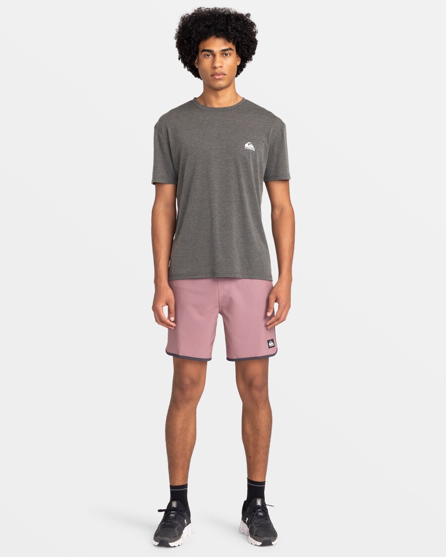 Quik Silver Coastal Run T-Shirt - Black Heather