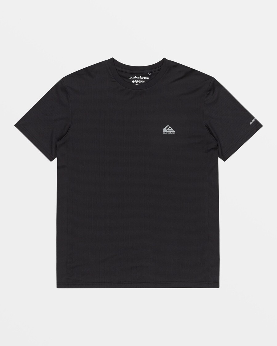 Quik ασημί μπλουζάκι Coastal Run - μαύρο ρείκι