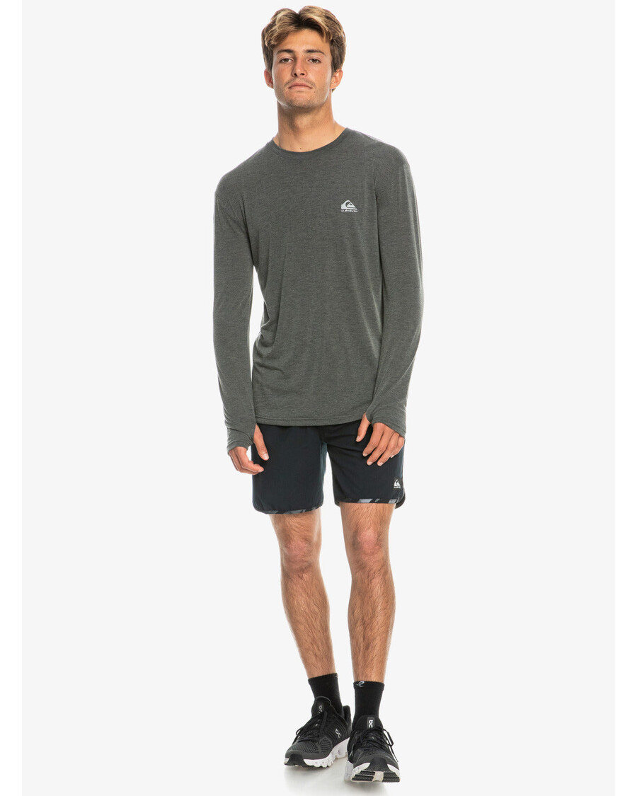 Quik Silver Coastal Run Long Sleeve T-Shirt - Black Heather