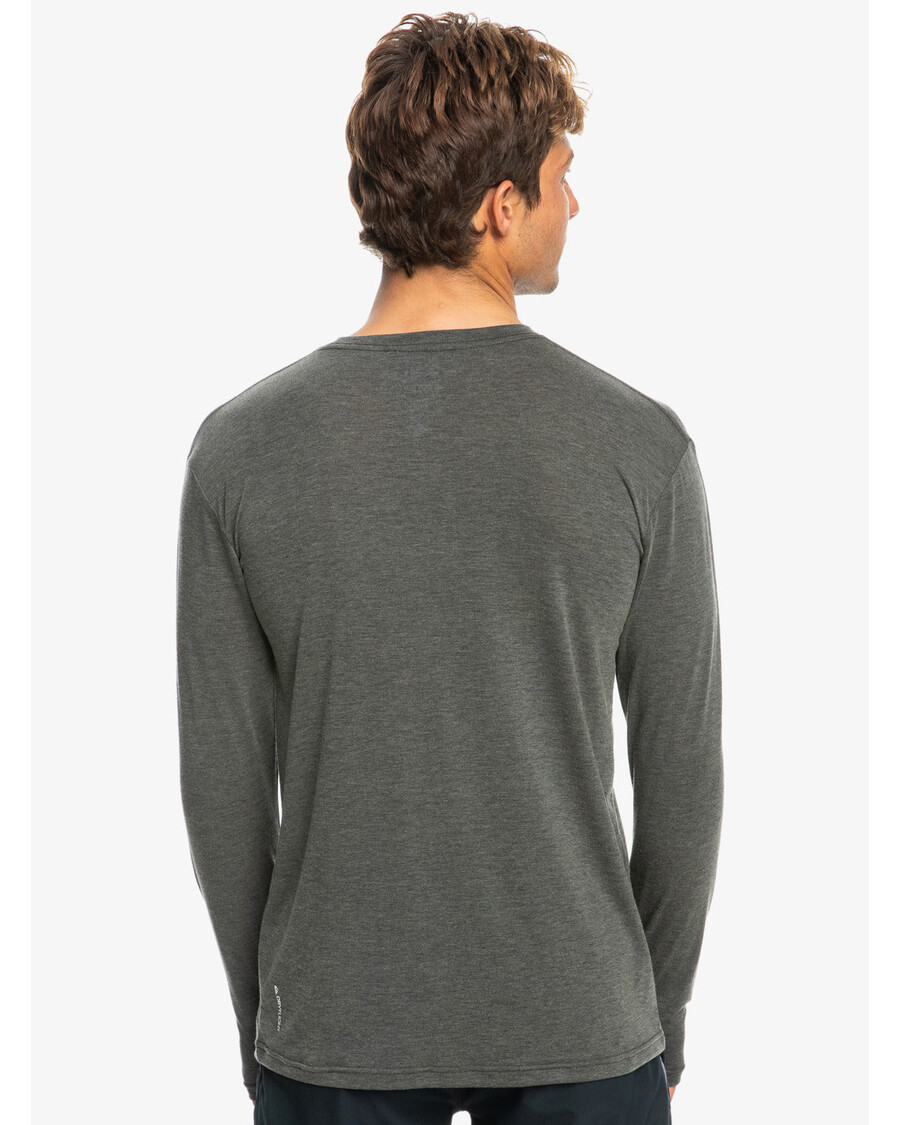 Quik Silver Coastal Run Long Sleeve T-Shirt - Black Heather