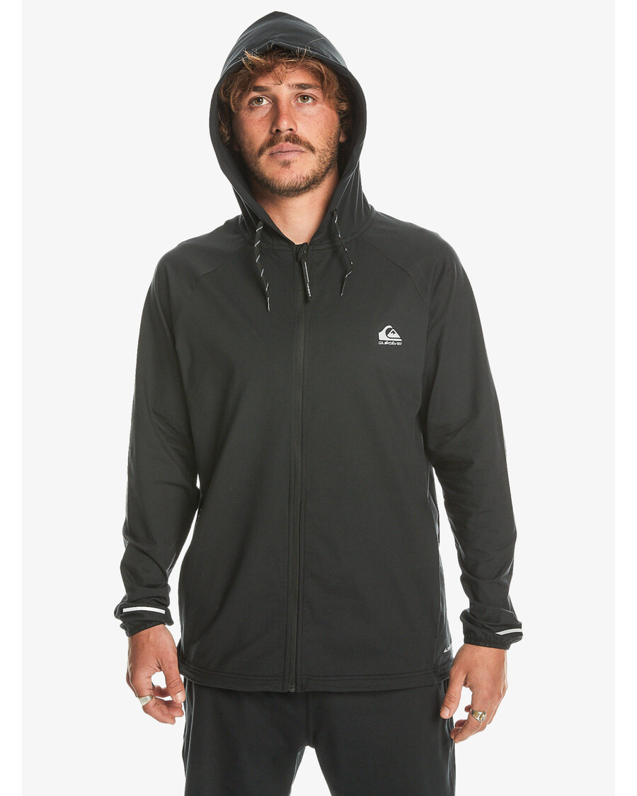 Quik Silver Knit Training Technical Zip Hoodie - Black