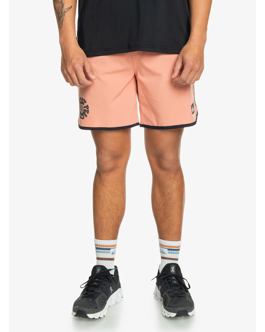 Quik Silver Omni Scallop 17" Amphibian Boardshorts - Canyon Clay