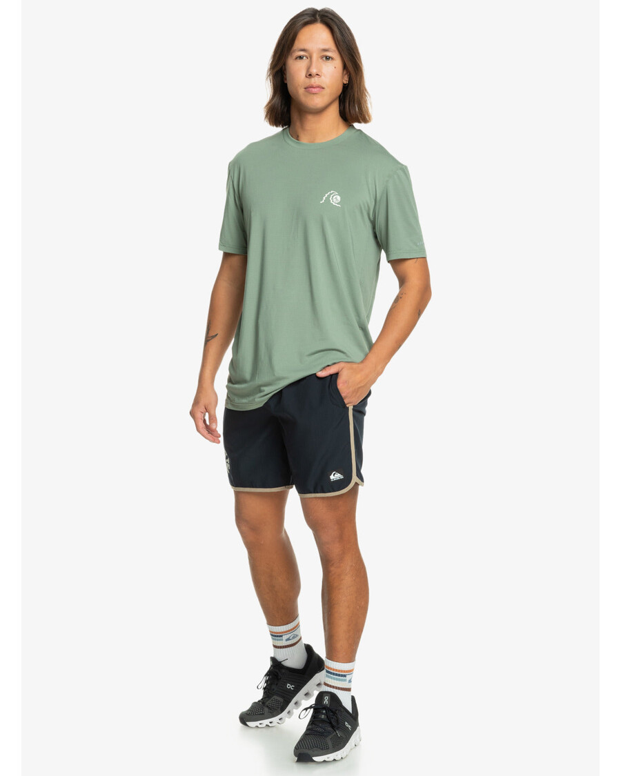 Quik Silver Omni Scallop 17" Amphibian Boardshorts - Black/Black