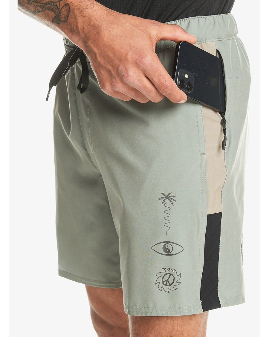 σορτς προπόνησης Quiksilver Omni 17" - θαλάσσιο σπρέι