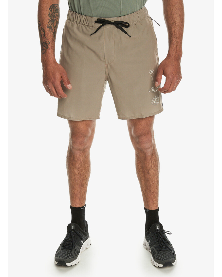 Kratke Hlače Za Trening Quiksilver Omni 17" - Timber Wolf